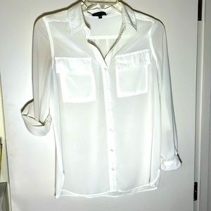 Spense Shear, Roll Up/Down Sleeve Blouse